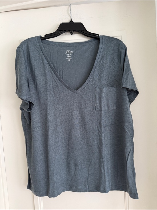 J. Crew Tops - J. Crew Slate Blue V-Neck Pocket Tee